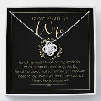 Wife Necklace To My Wife Necklace Gift Love Knot - Thegiftio UK