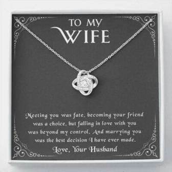Wife Necklace, To My Wife Necklace Gift , Meeting You Was Fate - Thegiftio UK
