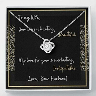 Wife Necklace, To My Wife Necklace Gift , Necklace For Wife , Gift Necklace With Message Card - Thegiftio UK