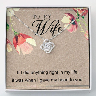 Wife Necklace , To My Wife Necklace Gifts , Love Knots , Necklace With Gift Box - Thegiftio UK