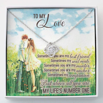 Wife Necklace , To My Wife Necklace , Love Knots , White, Fits - Thegiftio