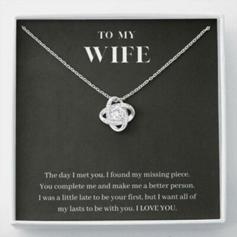 Wife Necklace, To My Wife Necklace, You Complete Me, Wife Birthday Anniversary Gift From Husband - Thegiftio UK