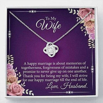 Wife Necklace, To My Wife , Our Happy Marriage , Gift To My Wife Necklace - Thegiftio UK