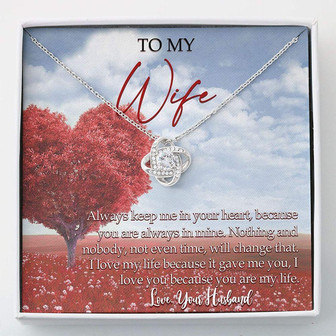 Wife Necklace , To My Wife Valentines Day Gift , White, Fits , Necklace With Gift Box - Thegiftio