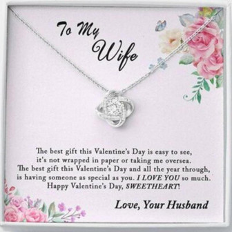 Wife Necklace, Valentines Day Gift Necklace For Wife From Husband, First Married, Romantic - Thegiftio UK