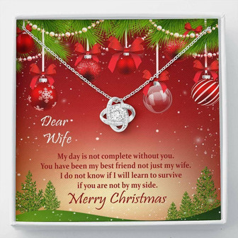 Wife Necklace, Wife Christmas Love Knot Necklace Jewelry Gift , My Best Friend And Wife! - Thegiftio UK