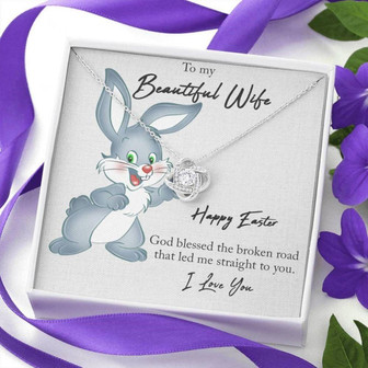 Wife Necklace, Wife Easter Gift, Easter Gift For Wife, Easter Jewelry For Wife, Easter Necklace For Wife - Thegiftio UK