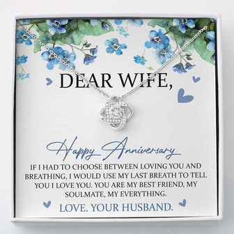 Wife Necklace, Wife Gift, Anniversary For Wife Love Necklace , Necklace With Gift Box - Thegiftio UK