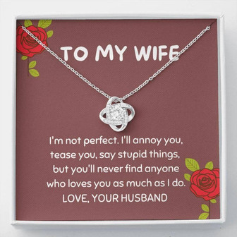 Wife Necklace, Wife Gift, Gift For Wife, Gift For Her, Anniversary Necklace Gift For Wife - Thegiftio UK