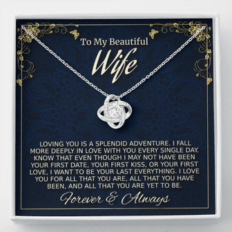 Wife Necklace, Wife Gift Necklace, Anniversary Necklace Gift For Wife, Birthday Christmas Gift For Wife - Thegiftio UK