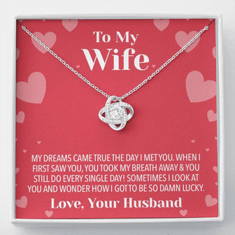 Wife Of My Dreams Love Knot Necklace - Thegiftio