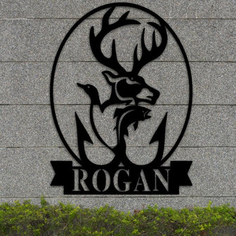 Wildlife Custom Sign|Fishing camp|Hunting sign|Welcome Sign|Deer sign|Deer|Bass|Custom sign|hunting camp|fishing|Personalized gift|camp|sign - Thegiftio