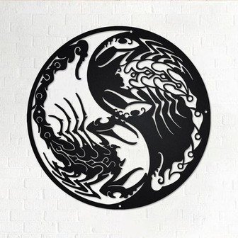 Yin Yang Scorpions Metal Wall Art, Yin Yang Scorpions Sign Decoration For Room, Yin Yang Scorpions Home Decor, Yin Yang Scorpions - Thegiftio UK