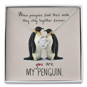 You Are My Penguin Love Knot Necklace 💕 - Thegiftio UK