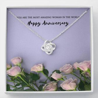 You Are The Most Amazing Woman Love Knot Necklace For Wife - Thegiftio UK