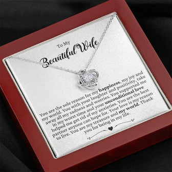 "You Are The Sole Reason" Love Knot Necklace Purity Edition - Thegiftio UK