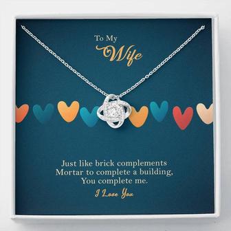 You Complete Me | Personalized Gift💓 Love Knot Necklace - Thegiftio UK