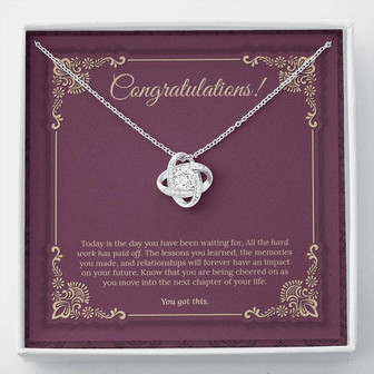 You Got This - Graduation Love Knot Necklace - Thegiftio