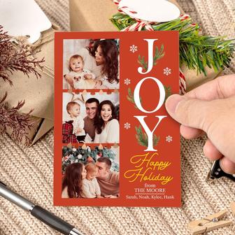 Christmas Cards Personalized, Custom Photo Card, Family Holiday Card | Mazezy