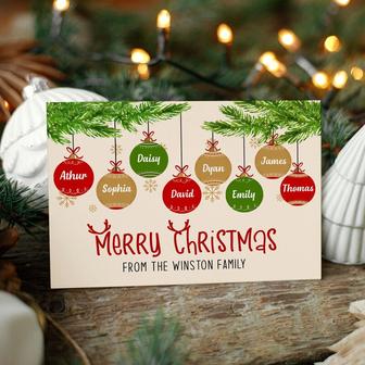 Christmas Cards Personalized, Family Holiday Card, Family Xmas Gift | Mazezy