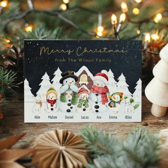 Christmas Cards Personalized, Family Holiday Card, Xmas Greeting Card | Mazezy