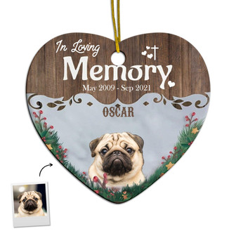 Personalized In Loving Memory Ornament | MDF Ornament | Pet Memories | Christmas Gifts For Pet Lover | Christmas Memorial Ornaments - Thegiftio UK