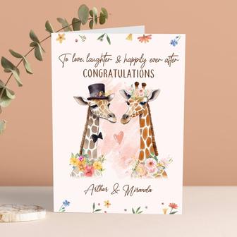 Congratulations Wedding Card, Personalized Wedding Card, Custom Cards | Mazezy