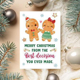 Couple Christmas Card, Card for Couple, Christmas Card For Couple Xmas | Mazezy