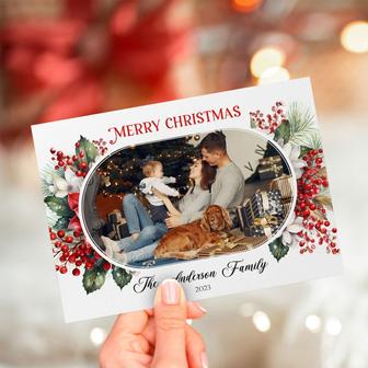 Custom Photo Card, Personalized Christmas Cards with Photo, Merry Xmas | Mazezy