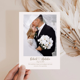 Custom Photo Thank You Card, Wedding Thank You Card, Personalized Card | Mazezy