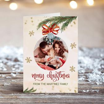Family Holiday Card, Christmas Cards Personalized, Custom Photo Card | Mazezy