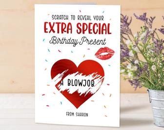 Naughty Birthday Card For Husband, Boyfriend Birthday Card, Witty Card | Mazezy