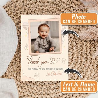 Personalized Birthday Card, Gift for New Moms, Baby Photo Greeting Card | Mazezy