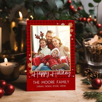 Personalized Christmas Cards with Photo, Custom Photo Card, Family Card | Mazezy