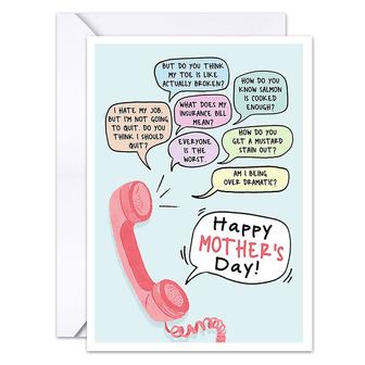 Personalized Happy Mother's Day Funny Card Call to Mom Greeting Card | Mazezy UK