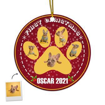 Personalized Paw Print Ornament | Ceramic Ornament | Christmas Gift For Pet Lovers | Pet Christmas Ornaments - Thegiftio UK