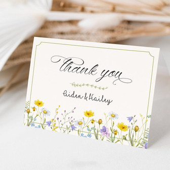 Thank You Card, Personalized Folded Thank You Card with Envelopes | Mazezy