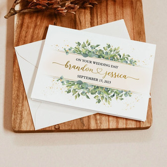 Wedding Day Congratulations, Custom Wedding Congratulations Card | Mazezy