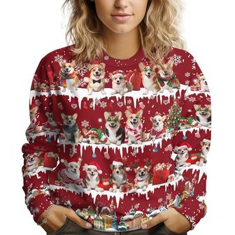 Corgi Xmas Gifts for Christmas, Dog Lover Ugly Christmas Sweater for Men Women - Thegiftio UK