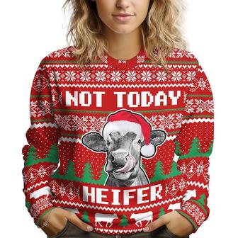 Cow Xmas 3 Gifts for Christmas, Funny Farm Animal Print Ugly Christmas Sweater for Men Women - Thegiftio UK