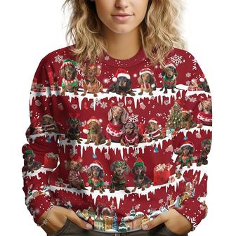 Dachshund Xmas 2 Gifts for Christmas, Dog Lover Ugly Christmas Sweater for Men Women - Thegiftio UK