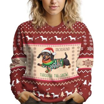 Dachshund Xmas Gifts for Christmas, Dog Lover Ugly Christmas Sweater for Men Women - Thegiftio UK