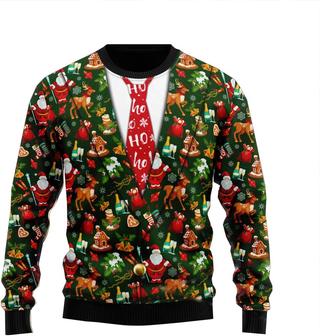 Christmas, 13 Ugly Christmas Sweaters for Women , Winter Mens Sweater Winter Holiday Crew Neck Shirt 9 - Thegiftio UK