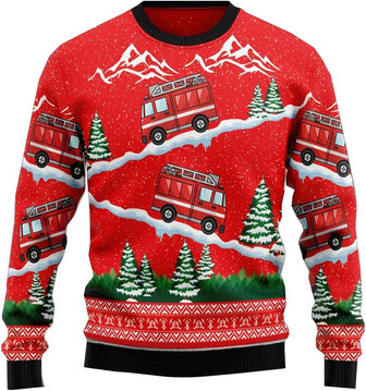 Firefighter, 04 Firefighter Christmas Sweaters for Women - Thegiftio UK