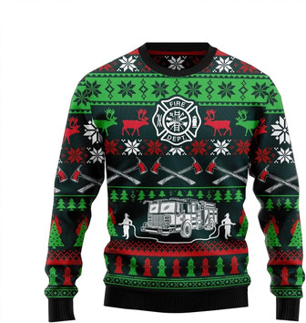 Firefighter, 08 Firefighter Christmas Sweaters for Women - Thegiftio UK