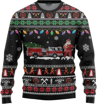 Firefighter, 13 Firefighter Christmas Sweaters for Women - Thegiftio UK