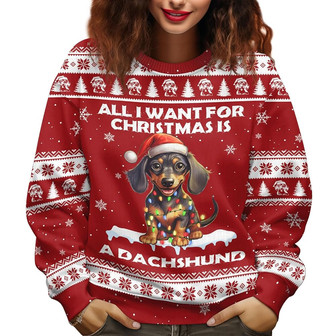 Light Dachshund Gifts for Christmas, Movie Ugly Christmas Sweater for Men Women - Thegiftio UK