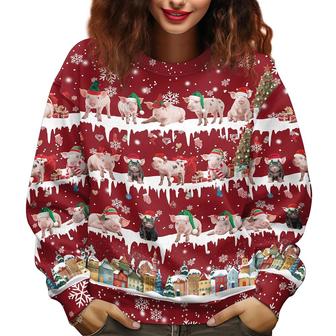 Pig Movie Ugly Christmas Sweater for Men Women, Movie Character Crewneck Unisex Holiday Sweater - Thegiftio UK