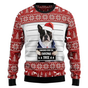 Boston Unisex Ugly Christmas Sweater for Men & Women , 3D Plus Size Xmas Pullover Sweashirt for Men - Thegiftio UK