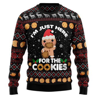 Cookies Unisex Ugly Christmas Sweater for Men & Women , 3D Plus Size Xmas Pullover Sweashirt for Men - Thegiftio UK